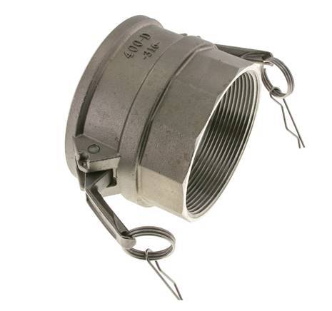 Acoplamiento de acero inoxidable Camlock DN 90 (4'') Rosca NPT hembra de 4'' Tipo D MIL-C-27487