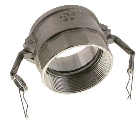 Acoplamiento de acero inoxidable Camlock DN 90 (4'') Rosca NPT hembra de 4'' Tipo D MIL-C-27487