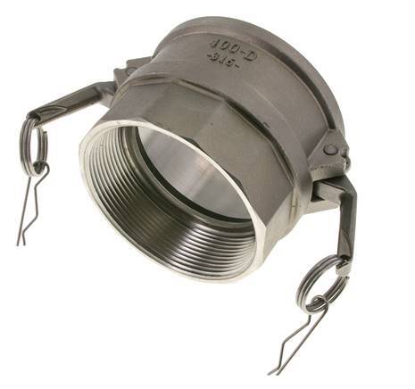 Acoplamiento de acero inoxidable Camlock DN 90 (4'') Rosca NPT hembra de 4'' Tipo D MIL-C-27487