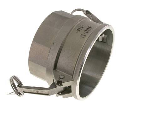 Acoplamiento de acero inoxidable Camlock DN 90 (4'') Rosca NPT hembra de 4'' Tipo D MIL-C-27487