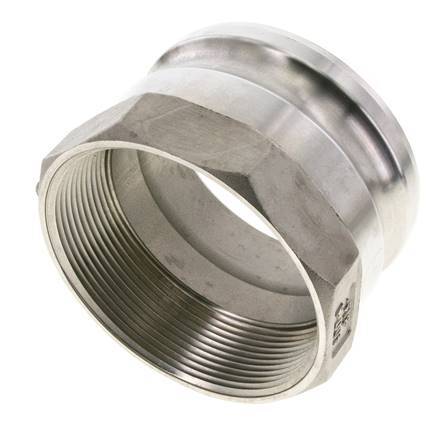Acoplamiento de acero inoxidable Camlock DN 90 (4'') Rosca NPT hembra de 4'' Tipo A MIL-C-27487