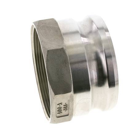 Acoplamiento de acero inoxidable Camlock DN 90 (4'') Rosca NPT hembra de 4'' Tipo A MIL-C-27487