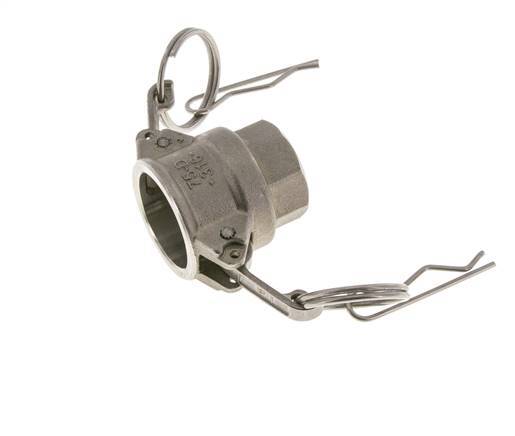 Acoplamiento de acero inoxidable Camlock DN 20 (3/4'') Rosca NPT hembra de 3/4'' Tipo D MIL-C-27487