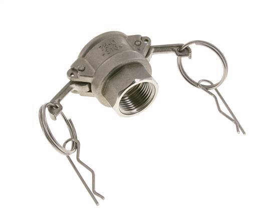Acoplamiento de acero inoxidable Camlock DN 20 (3/4'') Rosca NPT hembra de 3/4'' Tipo D MIL-C-27487