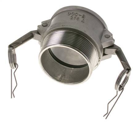 Acoplamiento de acero inoxidable Camlock DN 75 (3'') Rosca NPT macho de 3'' Tipo B MIL-C-27487