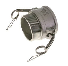 Acoplamiento de acero inoxidable Camlock DN 75 (3'') Rosca NPT macho de 3'' Tipo B MIL-C-27487