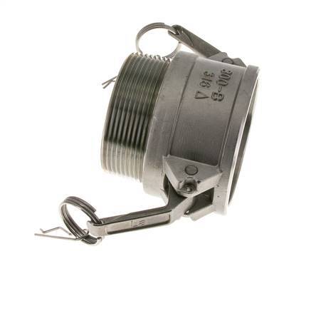 Acoplamiento de acero inoxidable Camlock DN 75 (3'') Rosca NPT macho de 3'' Tipo B MIL-C-27487