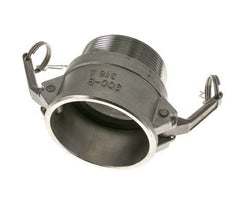 Acoplamiento de acero inoxidable Camlock DN 75 (3'') Rosca NPT macho de 3'' Tipo B MIL-C-27487