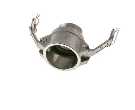 Acoplamiento de acero inoxidable Camlock DN 40 (1 1/2'') Rosca NPT macho de 1 1/2'' Tipo B MIL-C-27487
