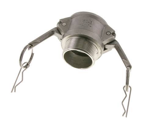 Acoplamiento de acero inoxidable Camlock DN 40 (1 1/2'') Rosca NPT macho de 1 1/2'' Tipo B MIL-C-27487