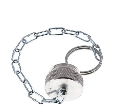 NPT 1/4" Tapa de protección contra el polvo de aluminio para el enchufe con cadena
