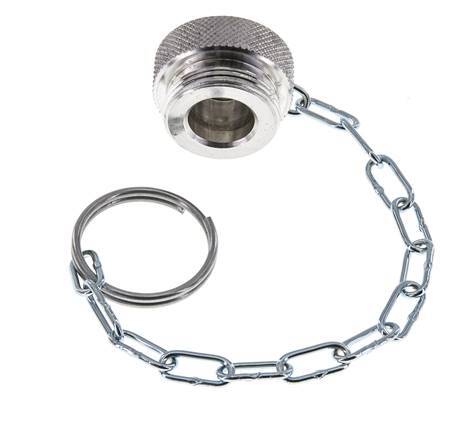 NPT 1/4" Tapa de protección contra el polvo de aluminio para el enchufe con cadena