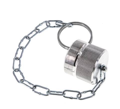 Tapa de protección contra el polvo de aluminio NPT 1/4" para tapón de acoplamiento con cadena