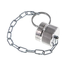 Tapa de protección contra el polvo de aluminio NPT 1/4" para tapón de acoplamiento con cadena
