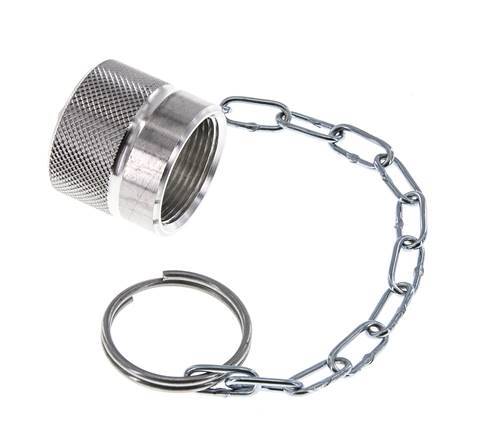 Tapa de protección contra el polvo de aluminio NPT 1/4" para tapón de acoplamiento con cadena