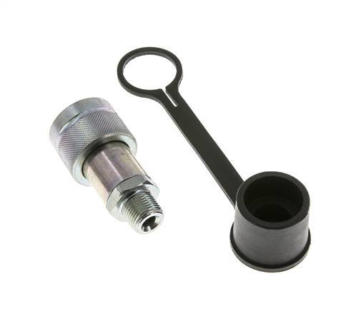 Enchufe hidráulico de acero con rosca NPT macho de 3/8 pulgadas Tapa de polvo