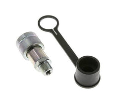 Enchufe hidráulico de acero con rosca NPT macho de 3/8 pulgadas Tapa de polvo
