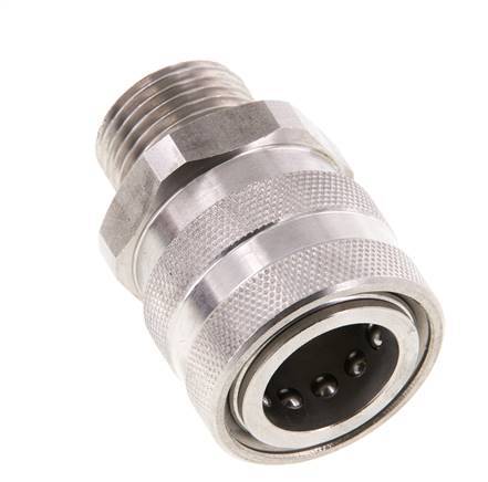 Acoplamiento de acero inoxidable DN 12 para pistola pulverizadora con rosca hembra de 1/2 pulgada