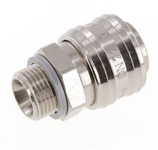 Latón niquelado DN 7.2 (Euro) Acoplamiento de aire Enchufe G 3/8 pulgadas Macho FKM