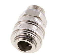 Latón niquelado DN 7.2 (Euro) Acoplamiento de aire Enchufe G 3/8 pulgadas Macho FKM