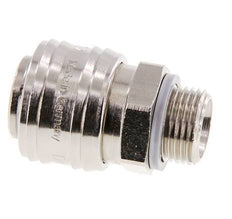 Latón niquelado DN 7.2 (Euro) Acoplamiento de aire Enchufe G 3/8 pulgadas Macho FKM