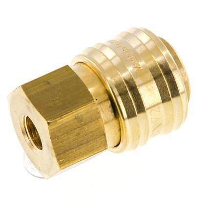 Acoplamiento de aire de latón DN 7.2 (Euro) Enchufe G 1/8 pulgadas Hembra FKM
