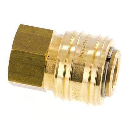 Acoplamiento de aire de latón DN 7.2 (Euro) Enchufe G 1/8 pulgadas Hembra FKM