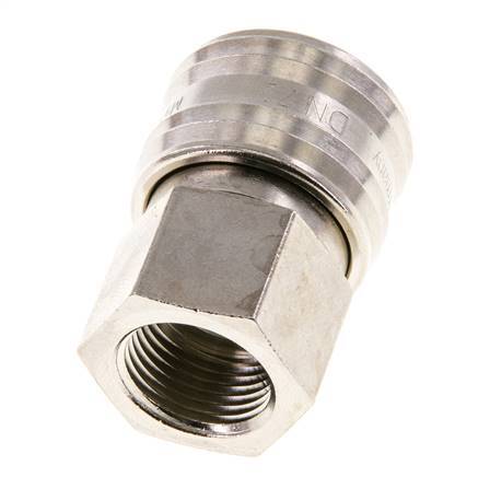 Latón niquelado DN 7.2 (Euro) Acoplamiento de aire Enchufe G 3/8 pulgadas Hembra FKM
