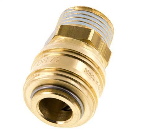 Latón DN 7.2 (Euro) Racor de acoplamiento de aire G 1/2 pulgada Macho FKM