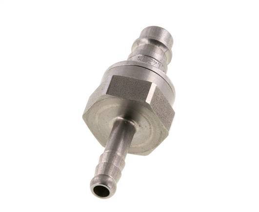 Enchufe de acero inoxidable DN 7.2 (Euro) para acoplamiento de aire 6 mm pilar de manguera doble cierre