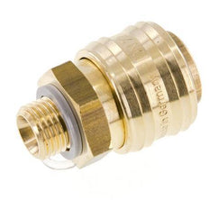 Acoplamiento de aire de latón DN 7.2 (Euro) Enchufe G 1/4 pulgadas macho FKM