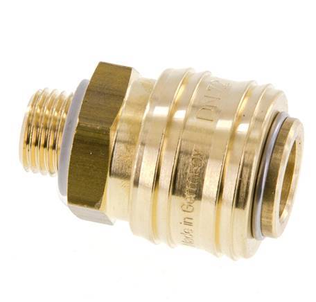 Acoplamiento de aire de latón DN 7.2 (Euro) Enchufe G 1/4 pulgadas macho FKM