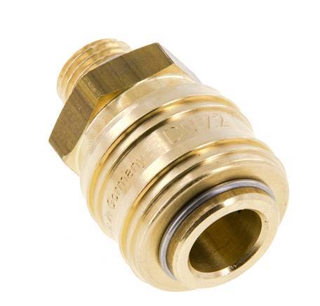 Acoplamiento de aire de latón DN 7.2 (Euro) Enchufe G 1/4 pulgadas macho FKM