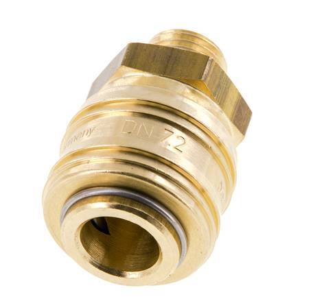 Acoplamiento de aire de latón DN 7.2 (Euro) Enchufe G 1/4 pulgadas macho FKM
