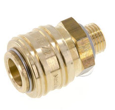 Acoplamiento de aire de latón DN 7.2 (Euro) Enchufe G 1/4 pulgadas macho FKM