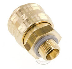 Acoplamiento de aire de latón DN 7.2 (Euro) Enchufe G 1/4 pulgadas macho FKM