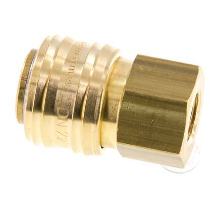 Acoplamiento de aire de latón DN 7.2 (Euro) Enchufe G 1/4 pulgada hembra FKM