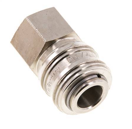 Latón niquelado DN 7.2 (Euro) Acoplamiento de aire Enchufe G 1/2 pulgada Hembra FKM