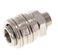 Latón niquelado DN 7.2 (Euro) Acoplamiento de aire Enchufe G 1/4 pulgada Macho FKM