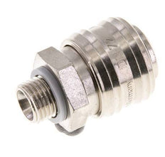 Latón niquelado DN 7.2 (Euro) Acoplamiento de aire Enchufe G 1/4 pulgada Macho FKM