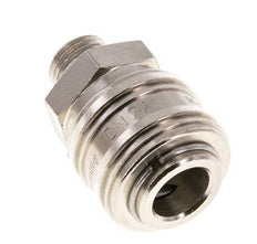Latón niquelado DN 7.2 (Euro) Acoplamiento de aire Enchufe G 1/4 pulgada Macho FKM