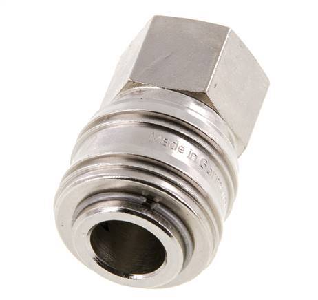 Latón niquelado DN 7.2 (Euro) Acoplamiento de aire Enchufe G 1/4 pulgada Hembra FKM