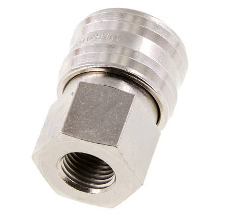 Latón niquelado DN 7.2 (Euro) Acoplamiento de aire Enchufe G 1/4 pulgada Hembra FKM