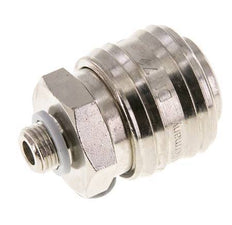 Latón niquelado DN 7.2 (Euro) Acoplamiento de aire Enchufe G 1/8 pulgadas Macho FKM