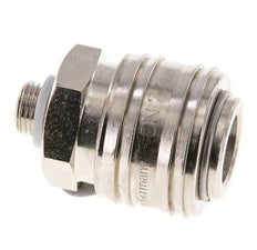 Latón niquelado DN 7.2 (Euro) Acoplamiento de aire Enchufe G 1/8 pulgadas Macho FKM