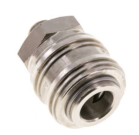 Latón niquelado DN 7.2 (Euro) Acoplamiento de aire Enchufe G 1/8 pulgadas Macho FKM