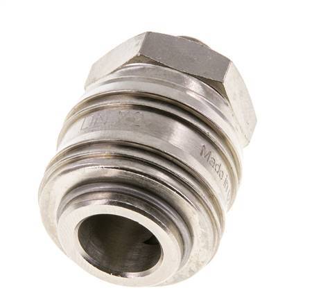 Latón niquelado DN 7.2 (Euro) Acoplamiento de aire Enchufe G 1/8 pulgadas Macho FKM