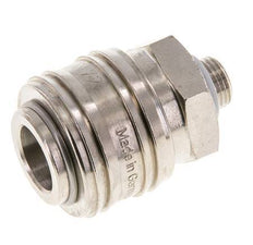 Latón niquelado DN 7.2 (Euro) Acoplamiento de aire Enchufe G 1/8 pulgadas Macho FKM