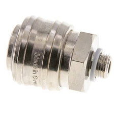 Latón niquelado DN 7.2 (Euro) Acoplamiento de aire Enchufe G 1/8 pulgadas Macho FKM