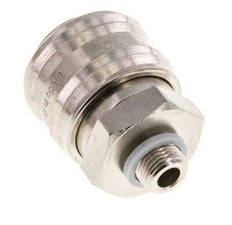 Latón niquelado DN 7.2 (Euro) Acoplamiento de aire Enchufe G 1/8 pulgadas Macho FKM